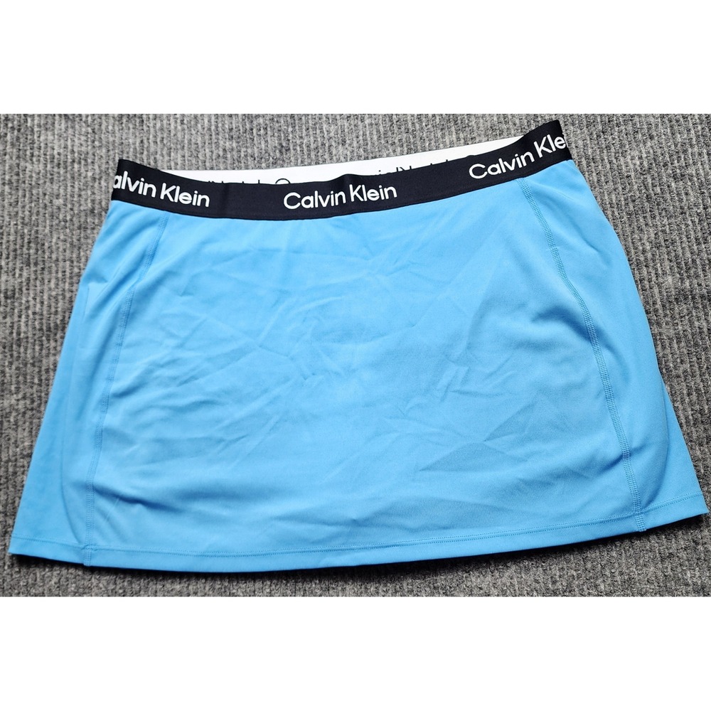 Calvin Klein Performance Blue Athletic Skort Logo Waistband XL Golf Tennis